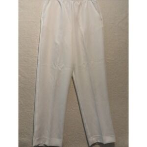 NWT DONNKENNY WOMENS PANTS SIZE 12 White 2 Pockets Pull On Stretch Waist‎